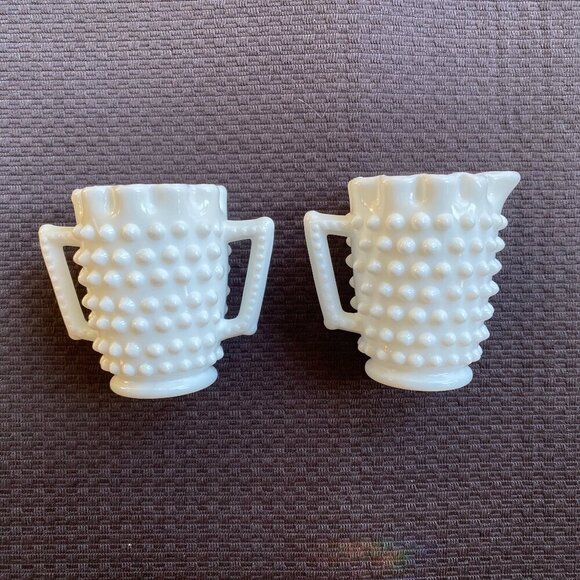 Fenton Other - Fenton Hobnail Cream and Sugar set